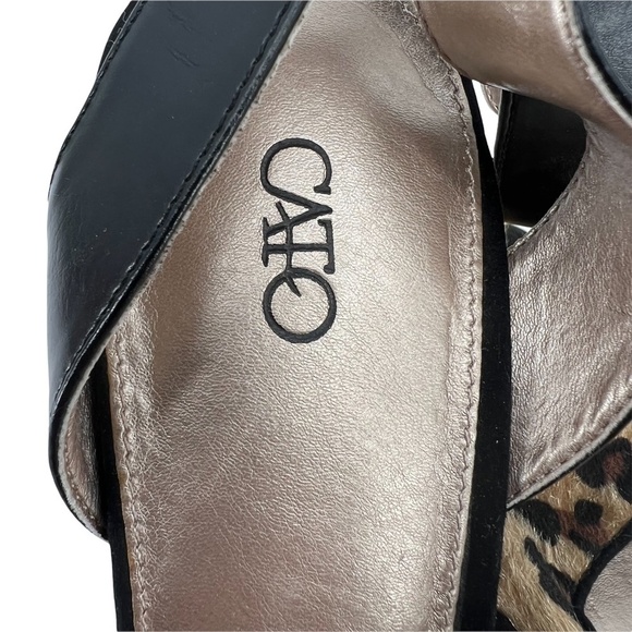 Cato Brown Leopard Print Pointed Toe Heels Size 11 W Women’s - Picture 2 of 10